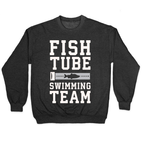 Fish Tube Swimming Team White Print Pullover