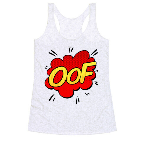 OOF Comic Sound Effect Racerback Tank Top