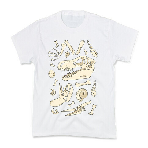 Dino Fossils Pattern Kids T-Shirt