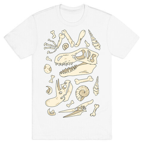 Dino Fossils Pattern T-Shirt