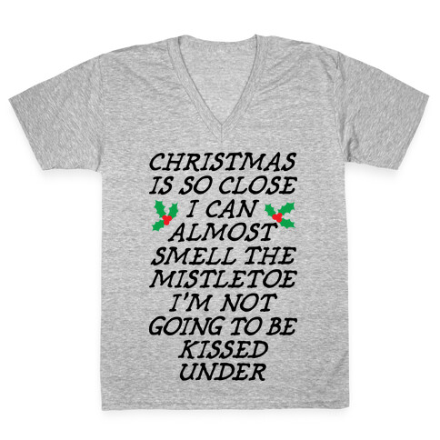 Christmas Is Close V-Neck Tee Shirt