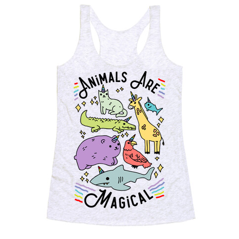 Animals Are Magical Racerback Tank Top