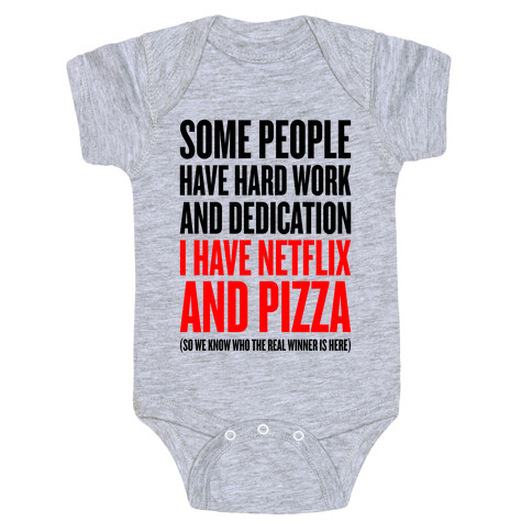 Netflix And Pizza Baby One-Piece