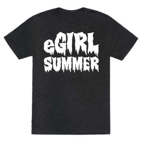 Egirl Summer Parody White Print T-Shirt