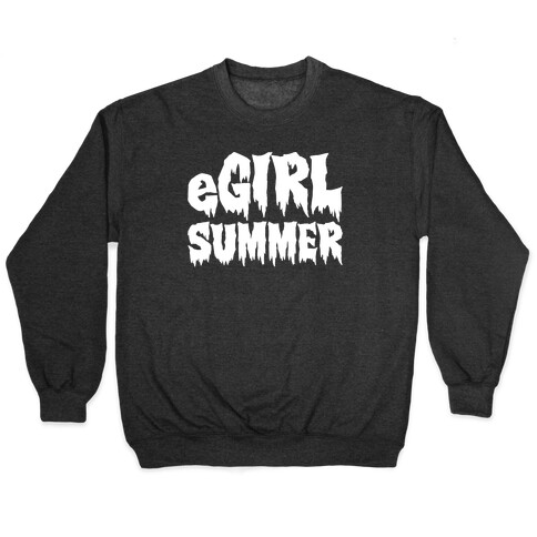 Egirl Summer Parody White Print Pullover