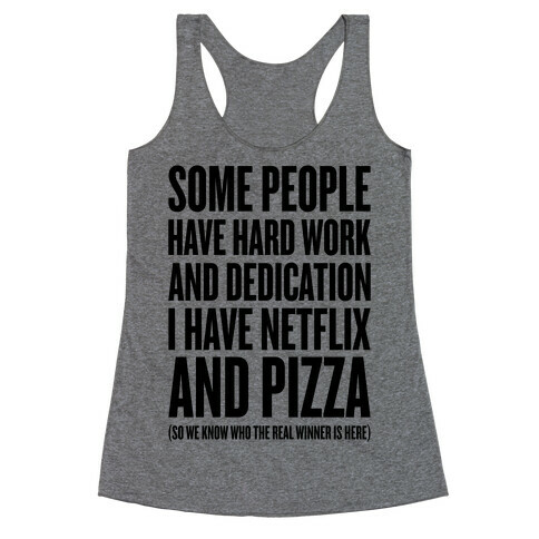 Netflix And Pizza Racerback Tank Top