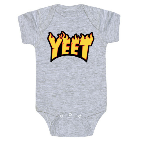 Yeet Thrasher Logo Parody Baby One-Piece