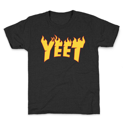 Yeet Thrasher Logo Parody White Print Kids T-Shirt