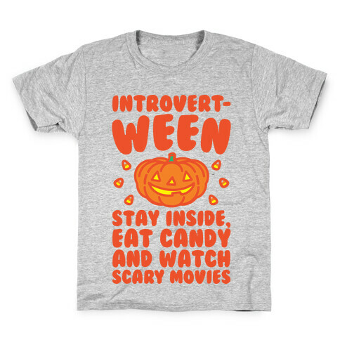 Introvert-ween Introverted Halloween Mashup Parody Kids T-Shirt