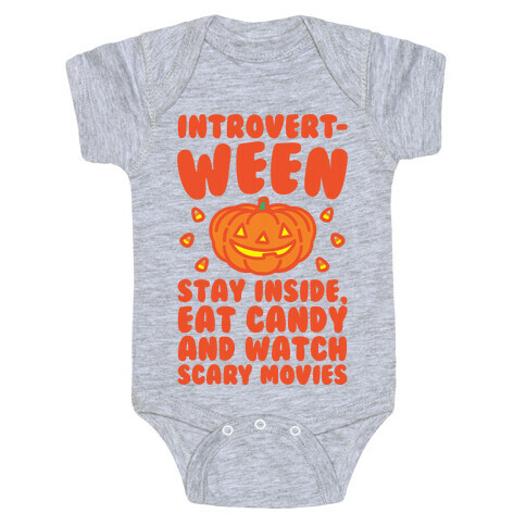 Introvert-ween Introverted Halloween Mashup Parody Baby One-Piece