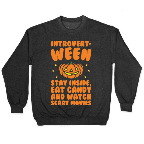 Introvert-ween Introverted Halloween Mashup Parody White Print Pullover