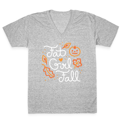 Fat Girl Fall V-Neck Tee Shirt