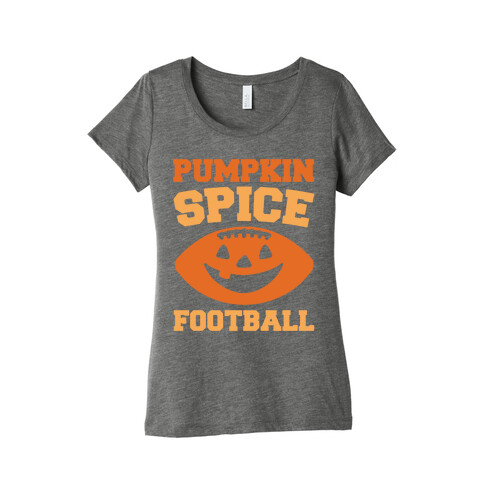 Pumpkin Spice Football White Print Womens T-Shirt