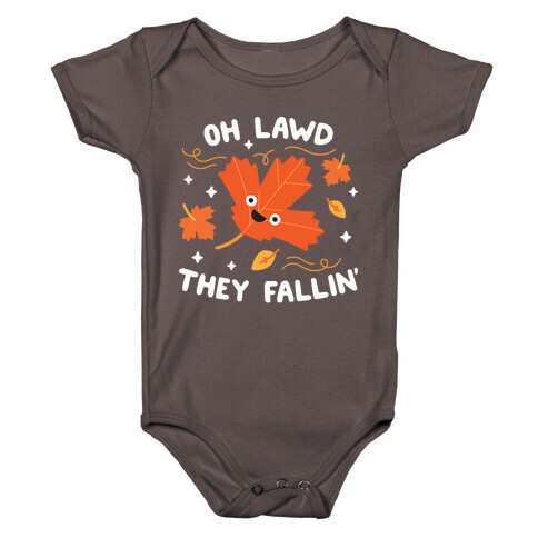 Oh Lawd They Fallin' (Leaves) Baby One-Piece