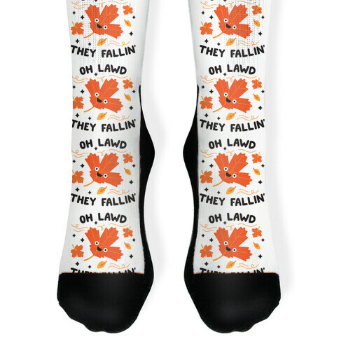 Oh Lawd They Fallin' (Leaves) Sock
