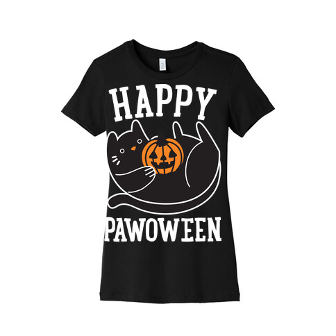 Happy Pawoween Womens T-Shirt