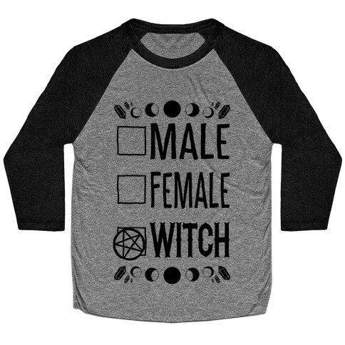 Male, Female, Witch Baseball Tee