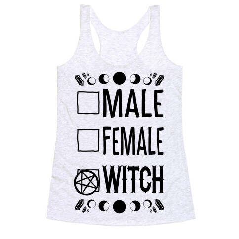 Male, Female, Witch Racerback Tank Top