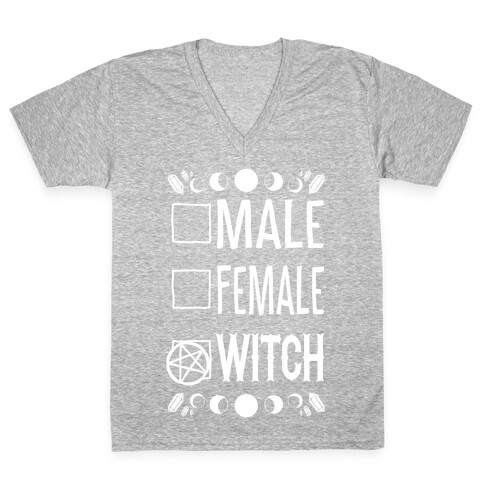 Male, Female, Witch V-Neck Tee Shirt