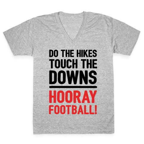 Hooray Football  V-Neck Tee Shirt