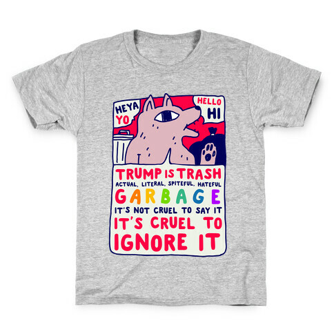 Trump Is Trash Comic Kids T-Shirt