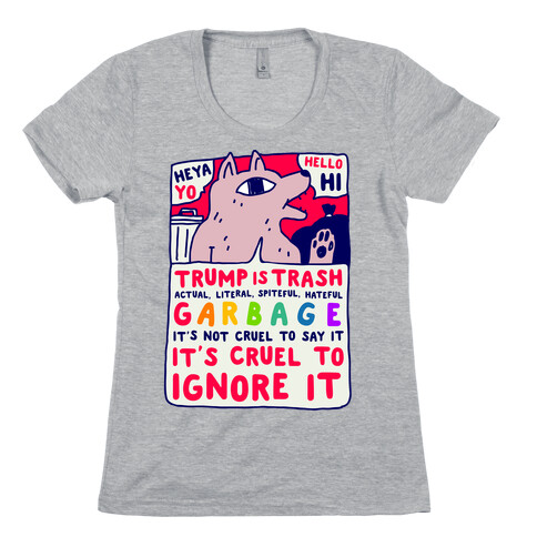 Trump Is Trash Comic Womens T-Shirt