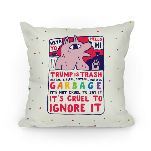 Trump Is Trash Comic Pillow