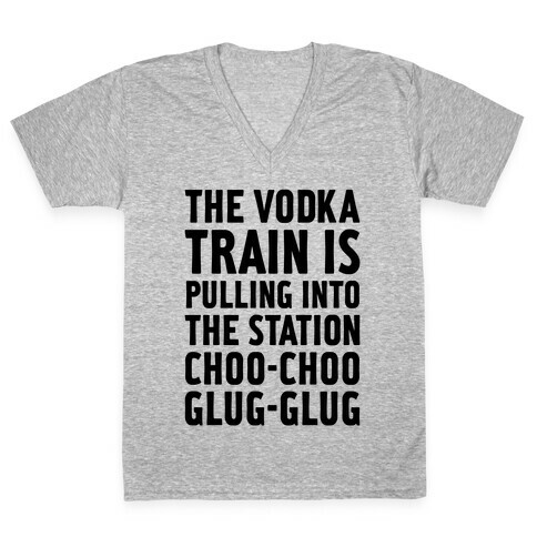 Vodka Train V-Neck Tee Shirt