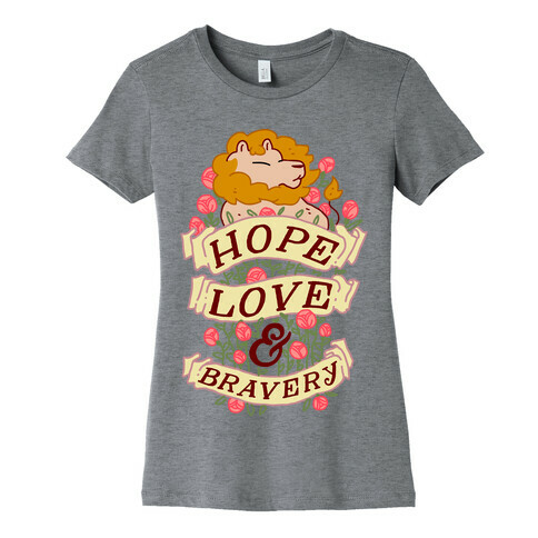 Hope Love & Bravery Womens T-Shirt