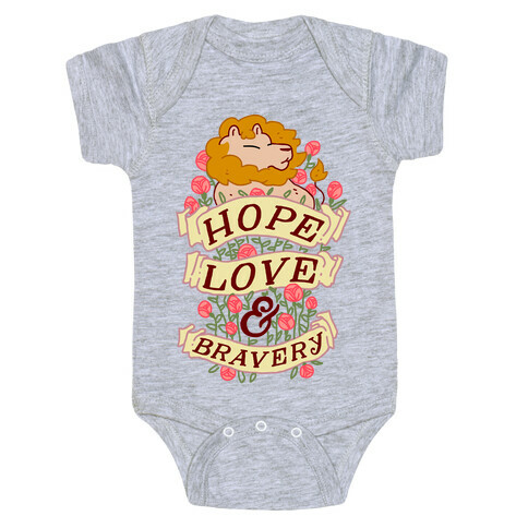 Hope Love & Bravery Baby One-Piece