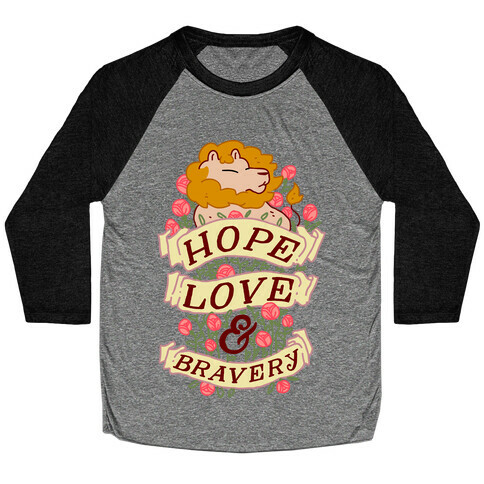 Hope Love & Bravery Baseball Tee