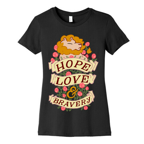 Hope Love & Bravery Womens T-Shirt