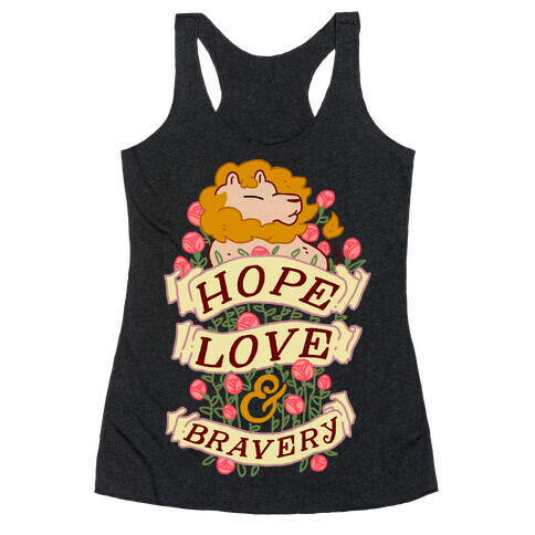 Hope Love & Bravery Racerback Tank Top