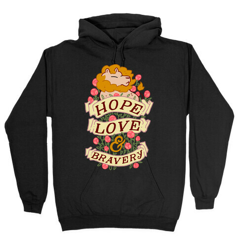 Hope Love & Bravery Hooded Sweatshirt
