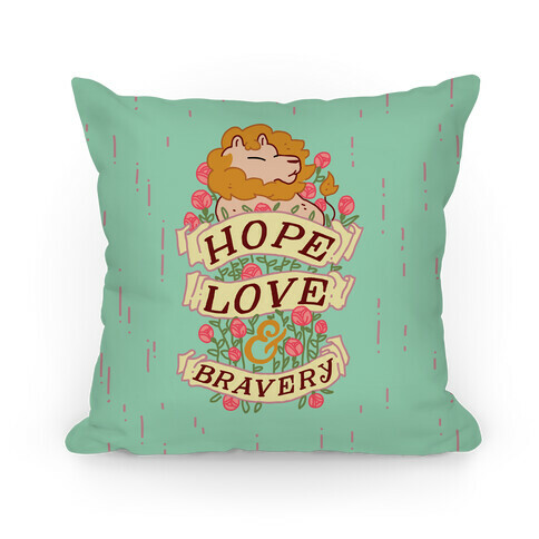 Hope Love & Bravery Pillow