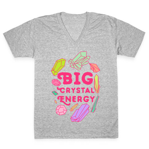 Big Crystal Energy V-Neck Tee Shirt