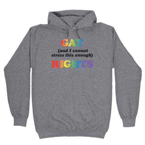 Gay (and I cannot stress this enough) Rights Hooded Sweatshirt