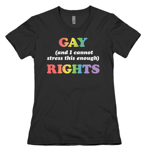 Gay (and I cannot stress this enough) Rights Womens T-Shirt