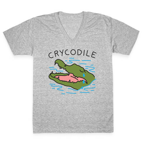 Crycodile Crocodile V-Neck Tee Shirt
