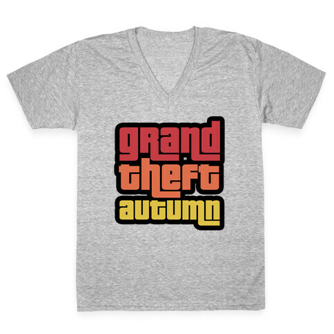 Grand Theft Autumn V-Neck Tee Shirt
