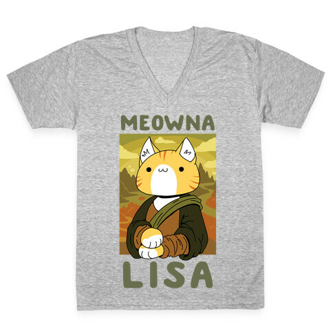 Meowna Lisa V-Neck Tee Shirt