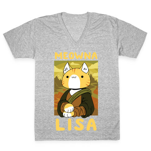 Meowna Lisa V-Neck Tee Shirt