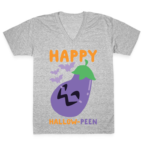 Happy Hallow-Peen V-Neck Tee Shirt