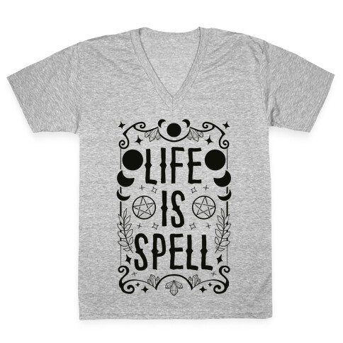 Life Is Spell V-Neck Tee Shirt