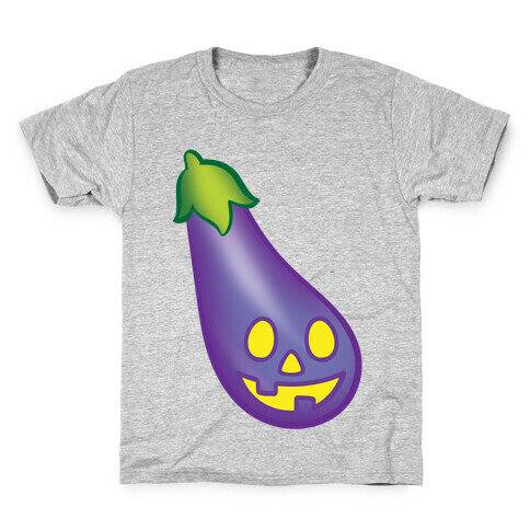 Eggplant Jack-O-Lantern  Kids T-Shirt