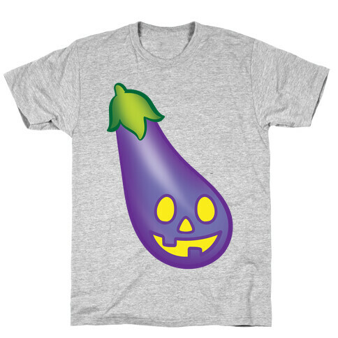 Eggplant Jack-O-Lantern  T-Shirt