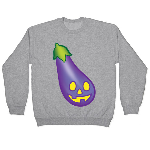 Eggplant Jack-O-Lantern  Pullover