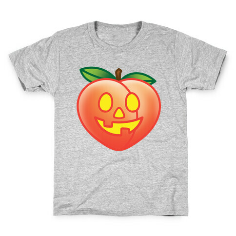 Peach Jack-O-Lantern  Kids T-Shirt