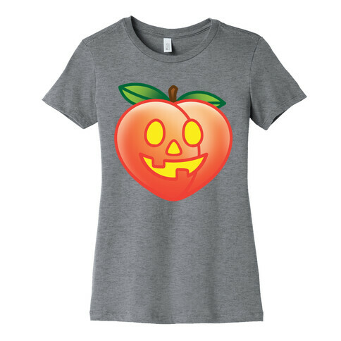 Peach Jack-O-Lantern  Womens T-Shirt