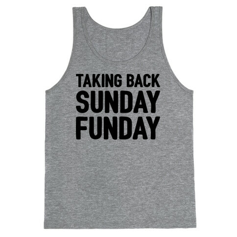 Taking Back Sunday Funday Parody Tank Top